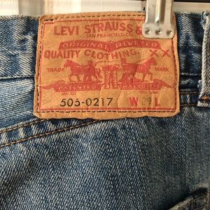 Levi’s Vintage Clothing 505 straight jeans size 29 100% cotton